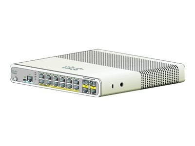 Cisco Catalyst Compact 2960C-12PC-L - Przełącznik - Tak - 12 x 10/100 (PoE) + 2 x dzielony Gigabit SFP - stacjonarny, montowany 