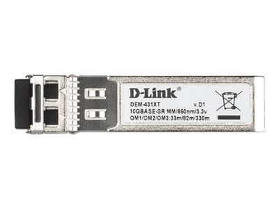 D-Link DEM 431XT - Moduł nadajnik/odbiornik SFP+ - 10GbE - 10GBase-SR - do 300 m - dla D-Link Data Center 10; DGS 3630; DXS 1100