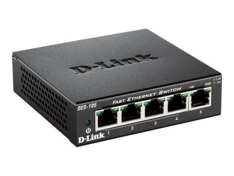 D-Link DES 105 - Przełącznik - 5 x 10/100 - stacjonarny