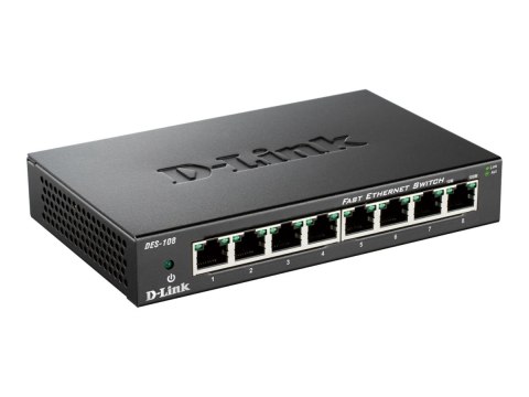 D-Link DES 108 - Przełącznik - 8 x 10/100 - stacjonarny