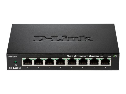 D-Link DES 108 - Przełącznik - 8 x 10/100 - stacjonarny