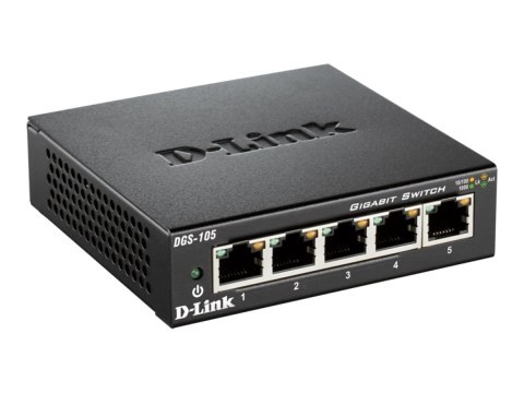 D-Link DGS 105 - Przełącznik - 5 x 10/100/1000 - stacjonarny