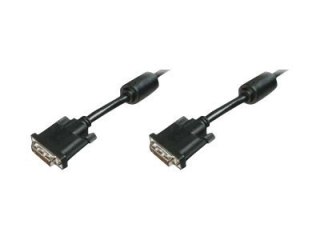 DIGITUS - Kabel DVI - połączenie podwójne - DVI-D (M) do DVI-D (M) - 5 m - odlewany, wkręt skrzydełkowy - czarny