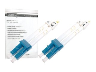 DIGITUS - Kabel krosowy - LC pojedynczy-tryb (M) do LC pojedynczy-tryb (M) - 3 m - światłowód - 9 / 125 mikronów - OS2 - ładowan