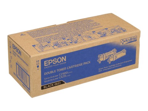 Epson Economy Pack - 2 szt. - czarny - oryginał - Toner - dla AcuLaser C2900DN, C2900N, CX29DNF, CX29NF