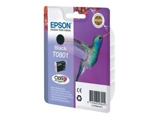 Epson T0801 - 7.4 ml - czarny - oryginał - kopuła - pojemnik na tusz - dla Stylus Photo P50, PX650, PX660, PX700, PX710, PX720, 