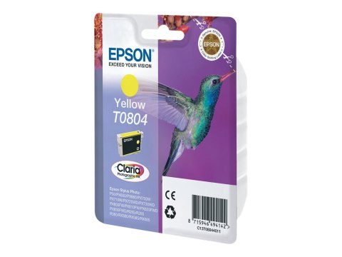 Epson T0804 - 7.4 ml - żółty - oryginał - kopuła - pojemnik na tusz - dla Stylus Photo P50, PX650, PX660, PX700, PX710, PX720, P