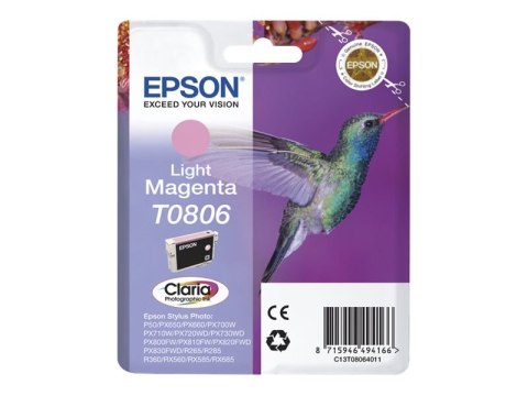 Epson T0806 - 7.4 ml - jasna magenta - oryginał - kopuła - pojemnik na tusz - dla Stylus Photo P50, PX650, PX660, PX700, PX710, 