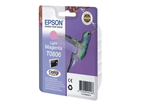 Epson T0806 - 7.4 ml - jasna magenta - oryginał - kopuła - pojemnik na tusz - dla Stylus Photo P50, PX650, PX660, PX700, PX710, 
