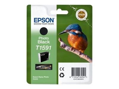 Epson T1591 - 17 ml - czarny photo - oryginał - kopuła - pojemnik na tusz - dla Stylus Photo R2000