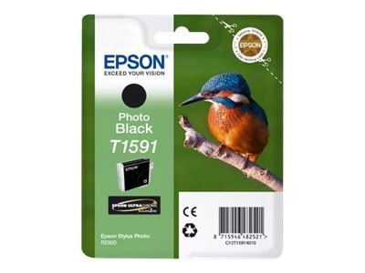 Epson T1591 - 17 ml - czarny photo - oryginał - kopuła - pojemnik na tusz - dla Stylus Photo R2000