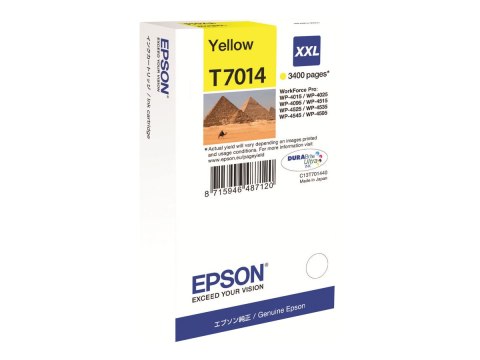 Epson T7014 - 34.2 ml - rozmiar XXL - żółty - oryginał - kopuła - pojemnik na tusz - dla WorkForce Pro WP-4015 DN, WP-4095 DN, W