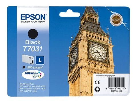 Epson T7031 - 24 ml - rozmiar L - czarny - oryginał - kopuła - pojemnik na tusz - dla WorkForce Pro WP-4015, WP-4025, WP-4095, W