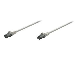 Intellinet Network Patch Cable, Cat6, 1m, Grey, CCA, U/UTP, PVC, RJ45, Gold Plated Contacts, Snagless, Booted, Lifetime Warranty
