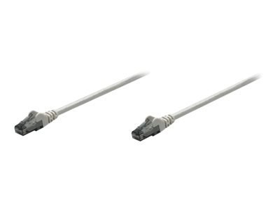 Intellinet Network Patch Cable, Cat6, 1m, Grey, CCA, U/UTP, PVC, RJ45, Gold Plated Contacts, Snagless, Booted, Lifetime Warranty