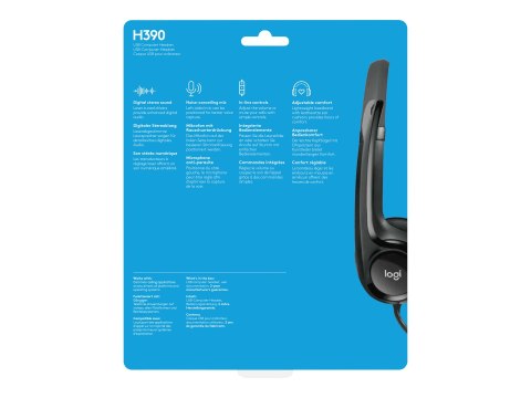 Logitech USB Headset H390 - Słuchawka - pełna wielkość - przewodowa