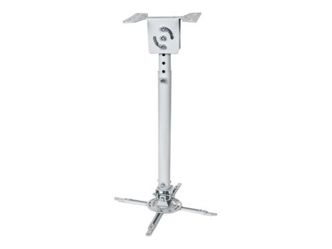 Manhattan Projector Mount, Ceiling, Universal, Tilt & Swivel, Height Range: 57 to 82cm, Max 20kg, Silver, Lifetime Warranty - Uc