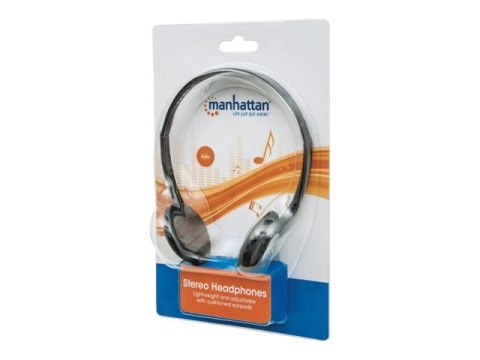 Manhattan Stereo On-Ear Headphones (3.5mm), Adjustable Split Headband, Foam Earpads, Speaker 80W max, Standard 3.5mm stereo jack