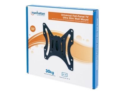 Manhattan TV & Monitor Mount, Wall, Fixed, 1 screen, Screen Sizes: 23-42", Black, VESA: 75x75 to 200x200mm, Max 30kg, Lifetime W