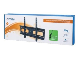 Manhattan TV & Monitor Mount, Wall, Tilt, 1 screen, Screen Sizes: 37-65", Black, VESA 200x200 to 600x400mm, Max 75kg, LFD, Lifet