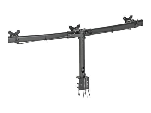 Neomounts FPMA-D700D3 - Zestaw do montażu - dla 3 wyświetlacze LCD - czarny - rozmiar ekranu: 10"-27" - montaż na zacisku, monta