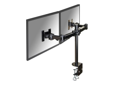 Neomounts FPMA-D960D - Zestaw do montażu - pełny zakres ruchu - dla 2 wyświetlacze LCD - czarny - rozmiar ekranu: 10"-27" - mont