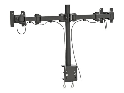 Neomounts FPMA-D960D - Zestaw do montażu - pełny zakres ruchu - dla 2 wyświetlacze LCD - czarny - rozmiar ekranu: 10"-27" - mont