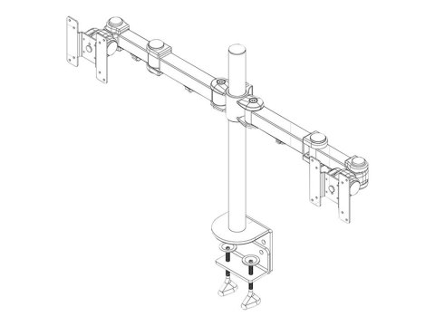 Neomounts FPMA-D960D - Zestaw do montażu - pełny zakres ruchu - dla 2 wyświetlacze LCD - czarny - rozmiar ekranu: 10"-27" - mont