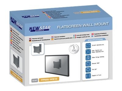 Neomounts FPMA-W810 - Wspornik - pełny zakres ruchu - dla wyświetlacz LCD - srebrny - rozmiar ekranu: 10"-27" - montaż na ściani