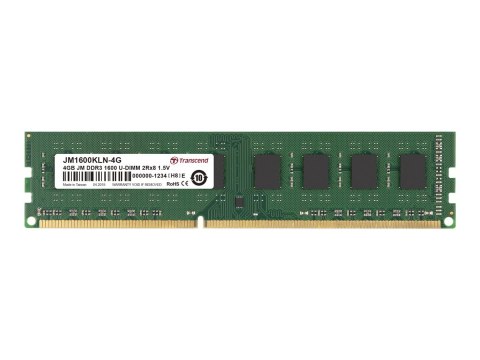 Transcend JetRAM - DDR3 - moduł - 4 GB - DIMM 240-pin - 1600 MHz / PC3-12800 - niebuforowana - bez ECC