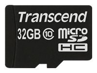 Transcend Premium - Karta pamięci flash - 32 GB - Class 10 - 200x - microSDHC
