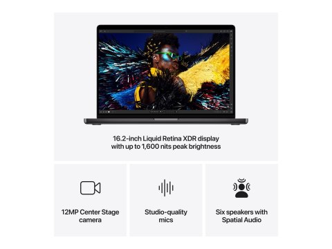 Apple MacBook Pro - M4 Max - Apple M4 Max 40-core - 48 GB RAM - 1 TB SSD - 16.2" 3456 x 2234 @ 120 Hz - Wi-Fi 6E, Bluetooth - ko