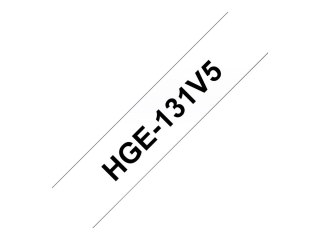 Brother HGE-131V5 - Czarno na przezroczystym tle - Wałek (1,2 cm x 8 m) 5 kaseta(y) taśma laminowana - dla P-Touch PT-9500pc, PT