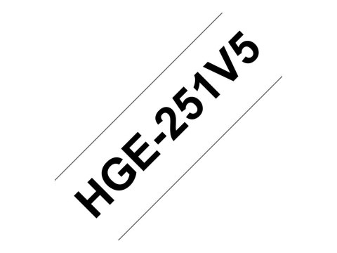 Brother HGE-251V5 - Czarny na białym - Roll (2,4 cm x 8 m) 5 kaseta(y) taśma laminowana - dla P-Touch PT-9500pc, PT-9800PCN; P-T