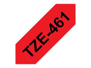Brother TZe-461 - Czarno na czerwonym - Roll (3,6 cm x 8 m) 1 kaseta(y) taśma laminowana - dla Brother PT-H110; P-Touch PT-3600,