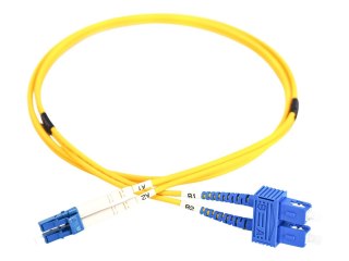 DIGITUS - Kabel krosowy - LC pojedynczy-tryb (M) do SC pojedynczy-tryb (M) - 2 m - światłowód - 9 / 125 mikronów - OS2 - ładowan
