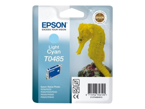 Epson T0485 - 13 ml - niebieskozielony jasny - oryginał - opakowanie typu blister z RF / alarmem akustycznym - pojemnik na tusz 
