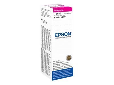 Epson T6643 - 70 ml - magenta - oryginał - wkład atramentu - dla Epson L386; EcoTank ET-2600, 2650, L121, L1455; EcoTank ITS L30