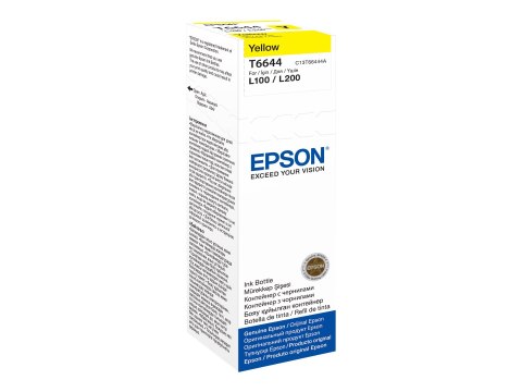 Epson T6644 - 70 ml - żółty - oryginał - wkład atramentu - dla Epson L386; EcoTank ET-2600, 2650, L121, L1455; EcoTank ITS L3050