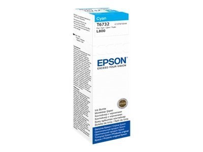 Epson T6732 - 70 ml - cyjan - oryginał - wkład atramentu - dla Epson L1800, L800, L805, L810, L850; EcoTank L1800
