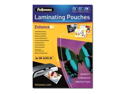 Fellowes - 80 mikronów - A4 (210 x 297 mm) koszulki do laminowania