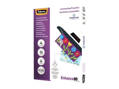 Fellowes - 80 mikronów - A4 (210 x 297 mm) koszulki do laminowania