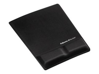 Fellowes Wrist Support - Podkładka pod mysz z poduszką pod nadgarstek - czarny