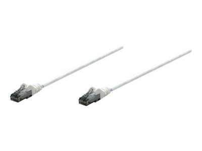 Intellinet - Kabel krosowy - RJ-45 (M) do RJ-45 (M) - 7.5 m - UTP - CAT 6 - odlewany, bez wystających elementów - biały