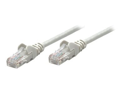 Intellinet Network Patch Cable, Cat5e, 10m, Grey, CCA, U/UTP, PVC, RJ45, Gold Plated Contacts, Snagless, Booted, Lifetime Warran