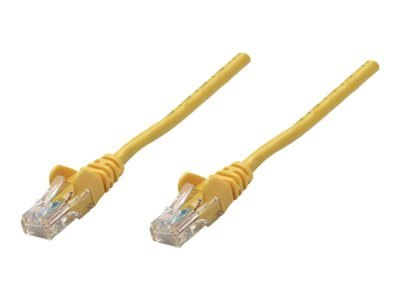 Intellinet Network Patch Cable, Cat5e, 10m, Yellow, CCA, U/UTP, PVC, RJ45, Gold Plated Contacts, Snagless, Booted, Lifetime Warr