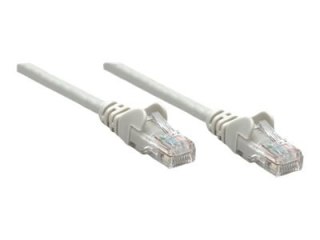 Intellinet Network Patch Cable, Cat5e, 1m, Grey, CCA, U/UTP, PVC, RJ45, Gold Plated Contacts, Snagless, Booted, Lifetime Warrant