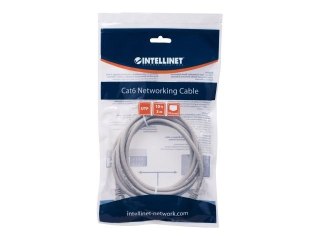 Intellinet Network Patch Cable, Cat6, 5m, Grey, CCA, U/UTP, PVC, RJ45, Gold Plated Contacts, Snagless, Booted, Lifetime Warranty
