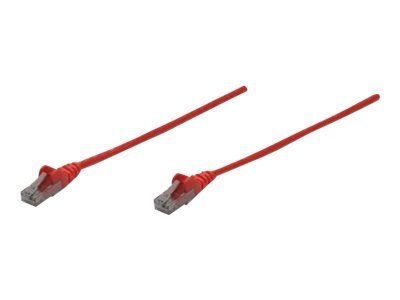 Intellinet Network Patch Cable, Cat6, 5m, Red, CCA, U/UTP, PVC, RJ45, Gold Plated Contacts, Snagless, Booted, Lifetime Warranty,