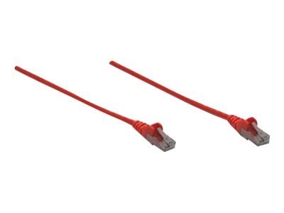 Intellinet Network Patch Cable, Cat6, 5m, Red, CCA, U/UTP, PVC, RJ45, Gold Plated Contacts, Snagless, Booted, Lifetime Warranty,